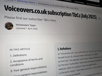 Voiceovers.co.uk subscription T&Cs (July 2025) Voiceovers.co.uk subscription T&Cs (July 2025)